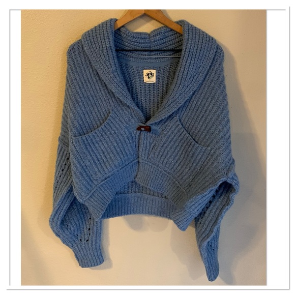 Free People Sweaters - Free People Jackson Cardi In Blue Denim Blue Knit Toggle Closure Size XS